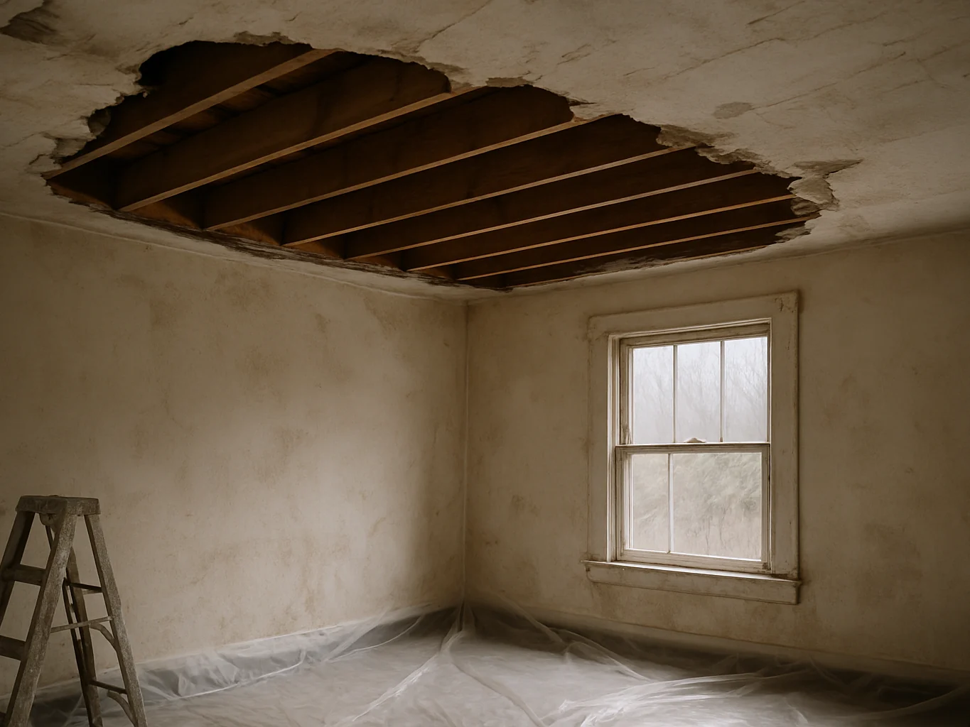 Ceiling Repair, finished work