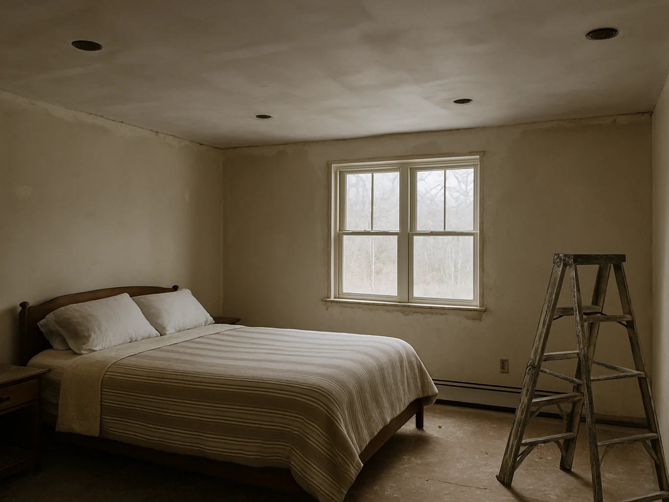 Ceiling Repair, close up of the surface