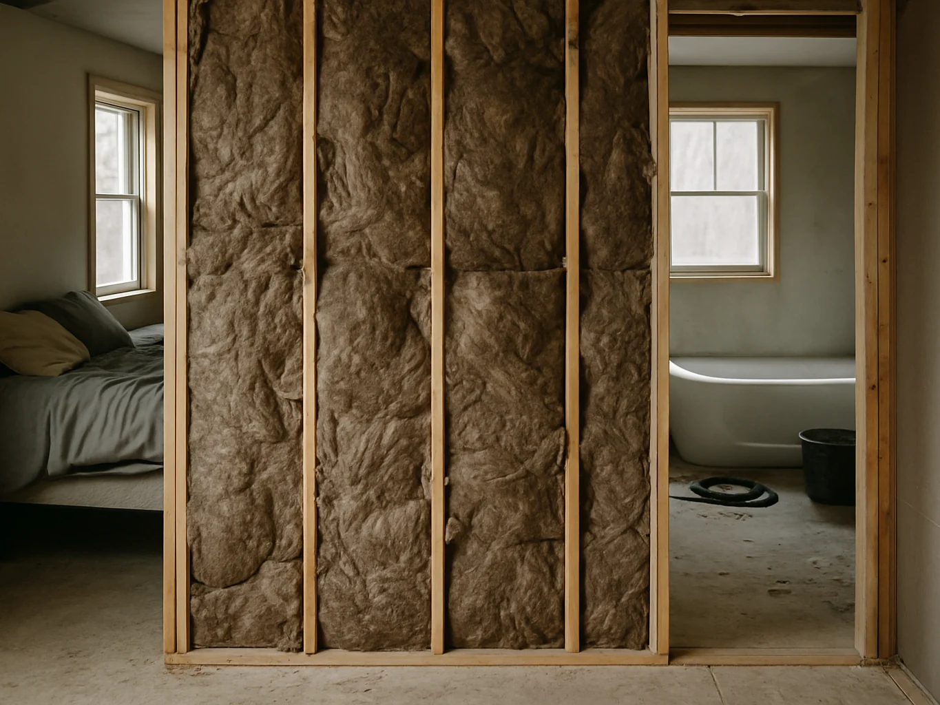 Mineral Wool and Acoustic Insulation, finished work