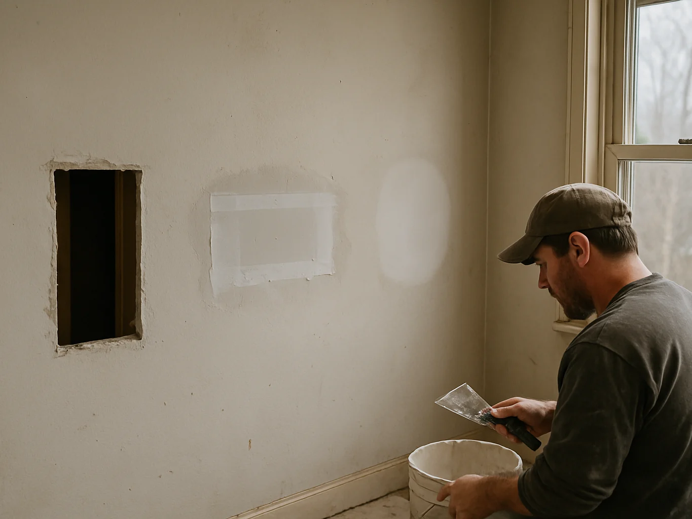 Wall Repair, finished work